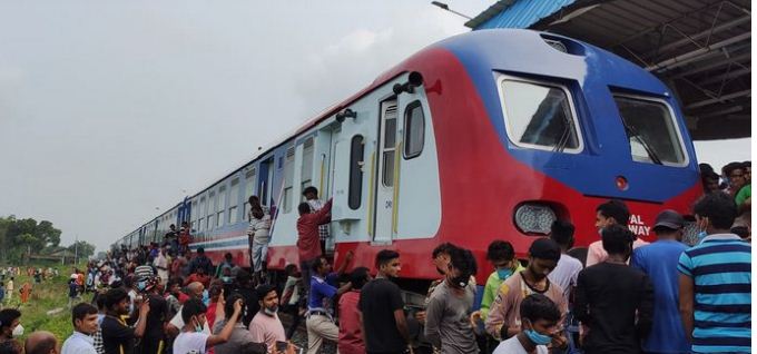 जनकपुरमा आइपुग्यो नेपालको रेल